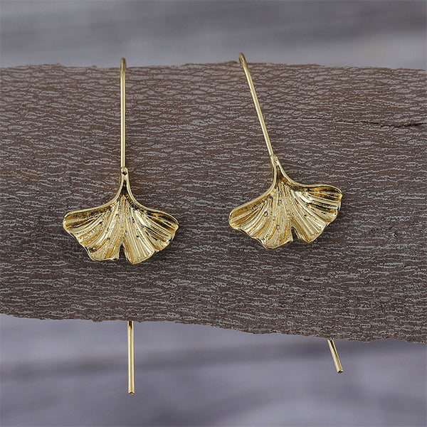 Fresh Ginkgo Leaf Earrings
