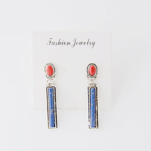 Bohemian Style Colorful Turquoise Dangle Earrings