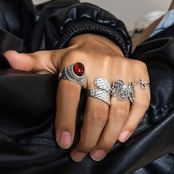 Textured Geometric Irregular Ring