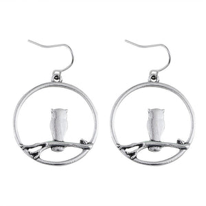 Personalized Owl Branch Earrings