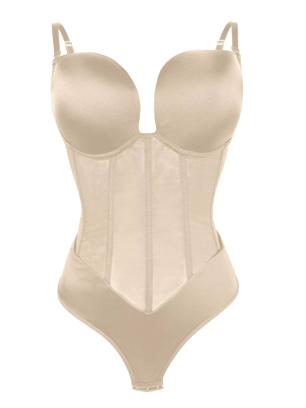 Strapless Bodysuit Shapewear Tummy Control Corset Backless Shaping Bra Bodysuit