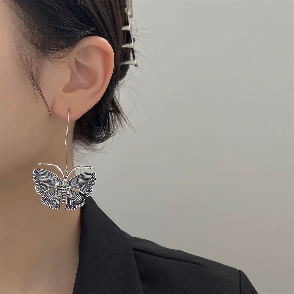 Long Butterfly Minimalist Cool Style Earrings