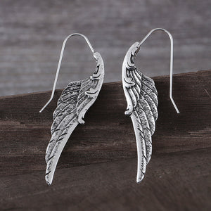 Vintage Angel Wings Feather Shaped Dangle Earrings