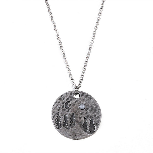 Vintage Moonlight Pendant Necklace