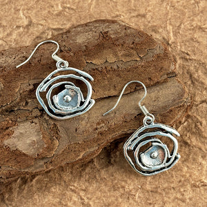Premium Feeling Spiral Irregular Earrings