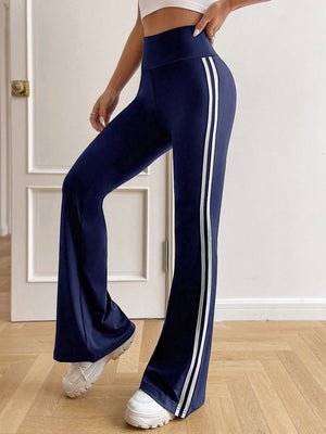 High-waisted colour-blocked micro trousers