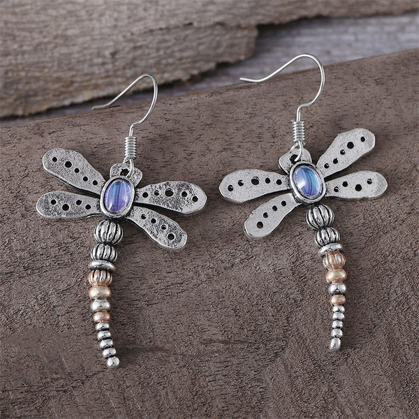 Simple Dragonfly Dangle Earrings