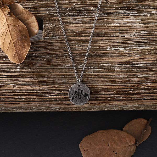Cactus Pendant Necklace