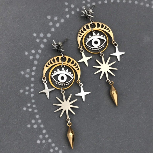 Creative Sun Star Fashion Retro Earrings