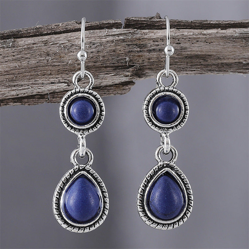 Vintage Ethnic Floral Drop Earrings