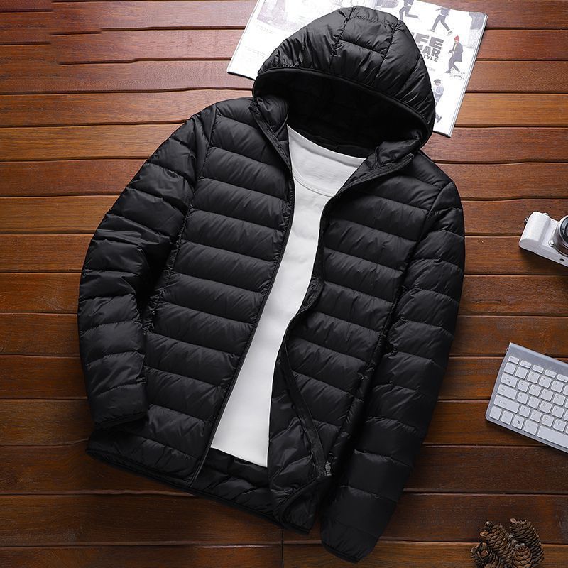 Autumn/Winter Plus Size Men's Lightweight Down-Filled Cotton Jacket