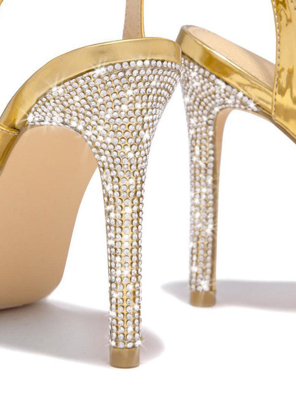 Rhinestone Pointed Toe Heels