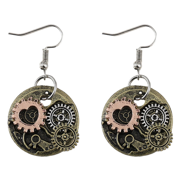 Punk Style Mechanical Gear Drop Earrings Earrings