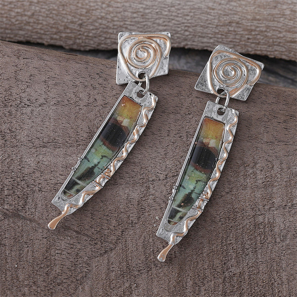 Creative Retro Colorful Alloy Earrings
