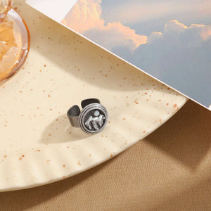 Vintage Geometric Moon Range Ring