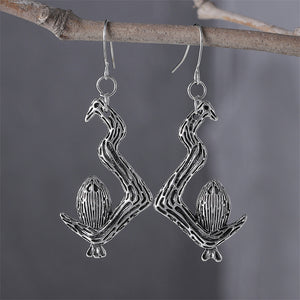 Vintage Simple Twig Owl Earrings