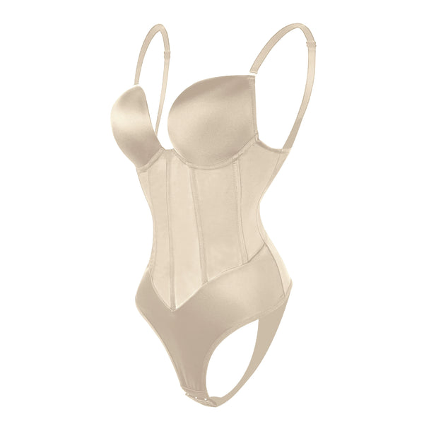 Strapless Bodysuit Shapewear Tummy Control Corset Backless Shaping Bra Bodysuit