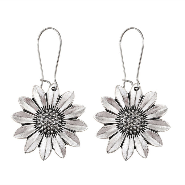 Cubic Sunflower Earrings