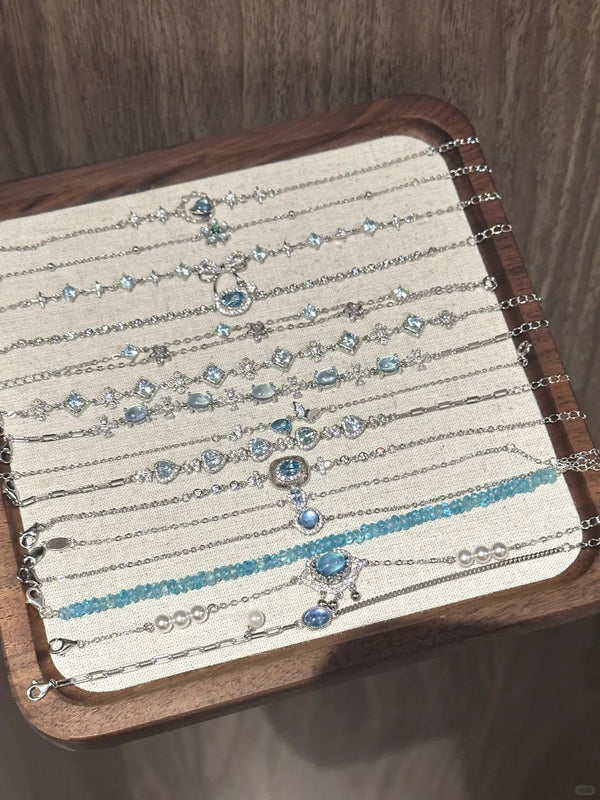 Sapphire-Blue Zircon Bracelet