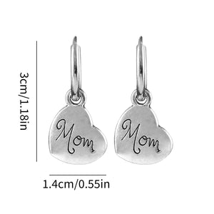 Mother's Day Heart Dangle Earrings