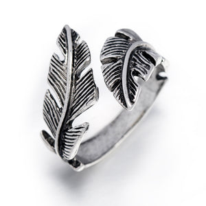 Vintage Personalized Fried Feather Ring