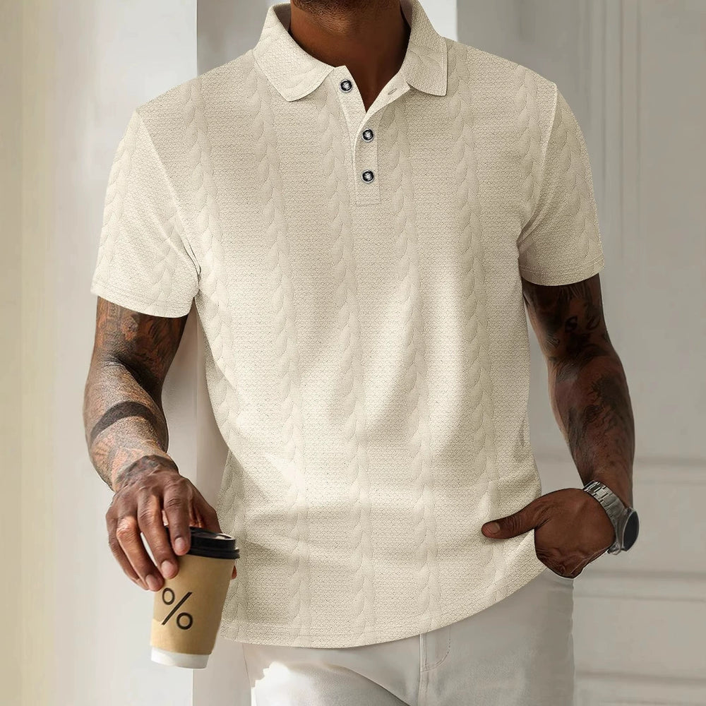 Men's Casual Plain Color Collared Shirt