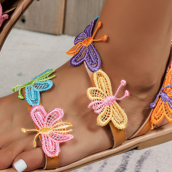 Butterfly Toe Ring Beach Sandals