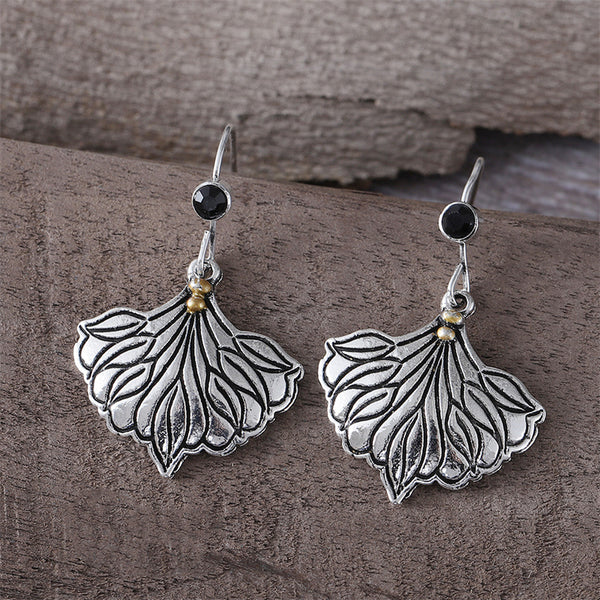 Vintage Simple Leaf Dangle Earrings