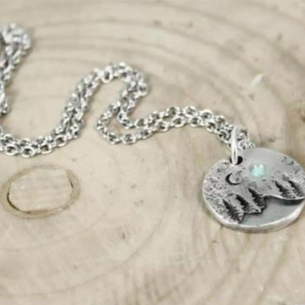 Vintage Moonlight Pendant Necklace