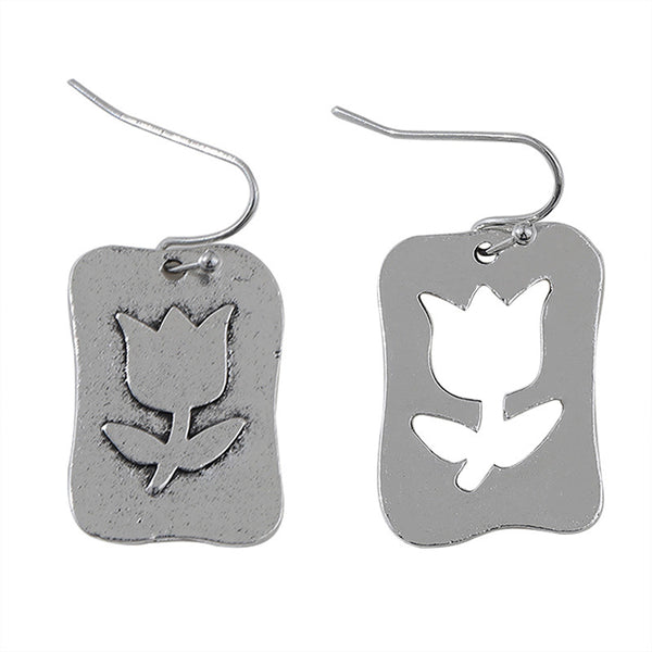 Flower Hollow Dangle Earrings