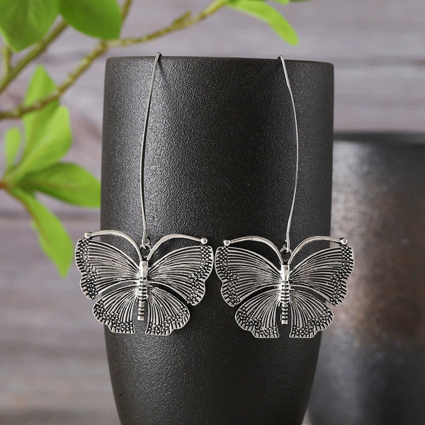 Long Butterfly Minimalist Cool Style Earrings
