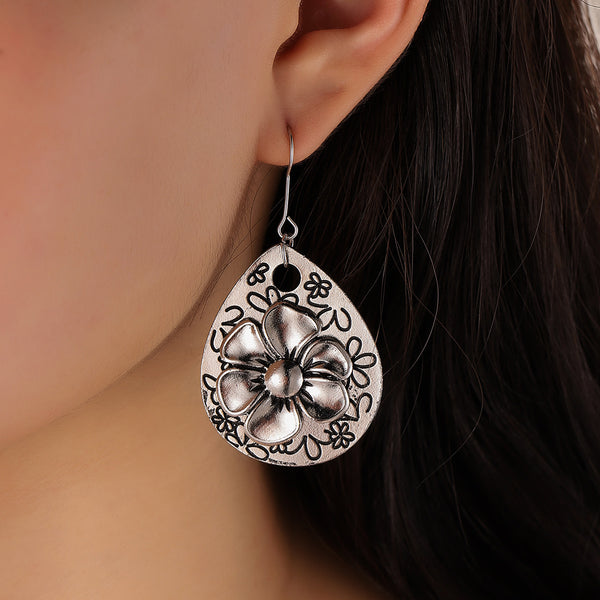 New Vintage Engraved Printed Alloy Earrings