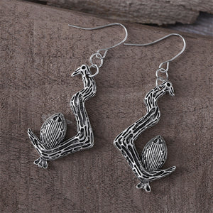 Vintage Simple Twig Owl Earrings