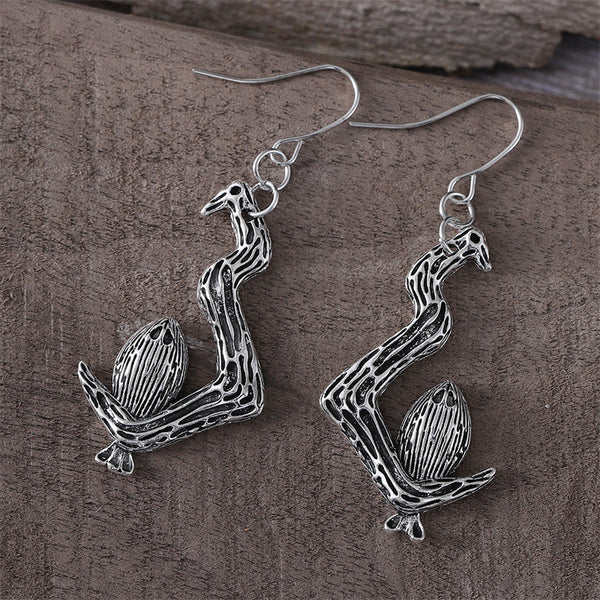 Vintage Simple Twig Owl Earrings
