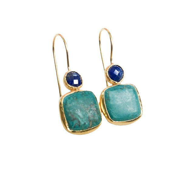 Geometric Square Alloy Earrings