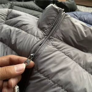Autumn/Winter Plus Size Men's Lightweight Down-Filled Cotton Jacket