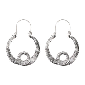 Gypsy Spiral Design Metal Earrings