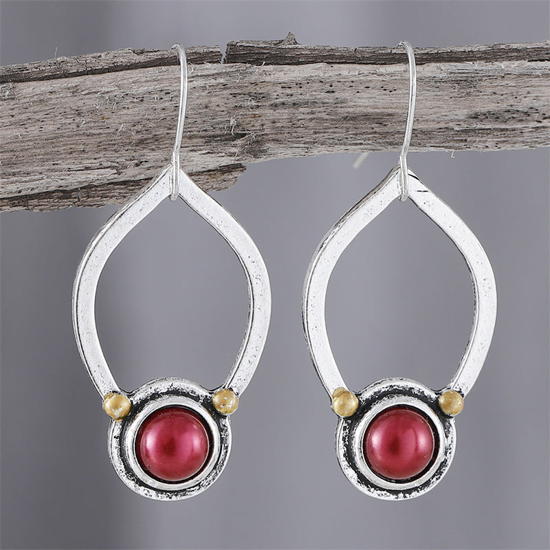 Vintage Style Openwork Drops Round Earrings