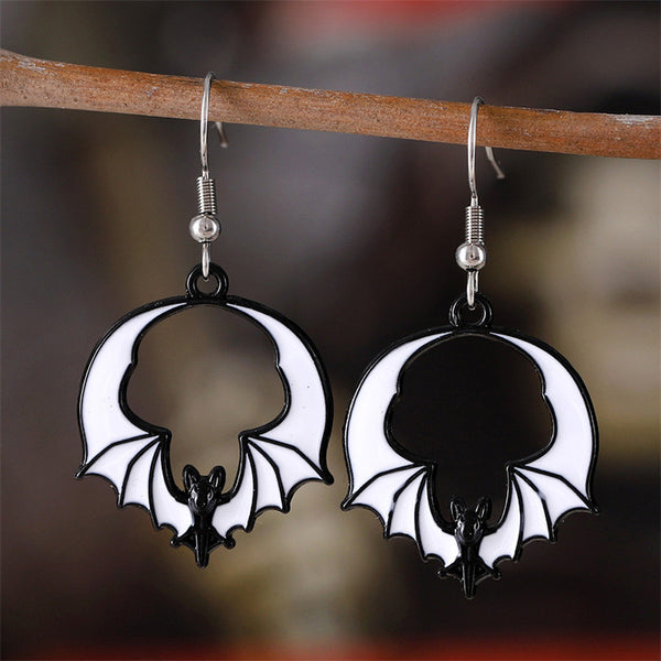 Dark Bat Dangle Earrings