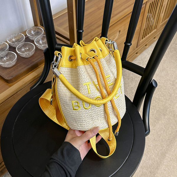 Straw Bucket Bag