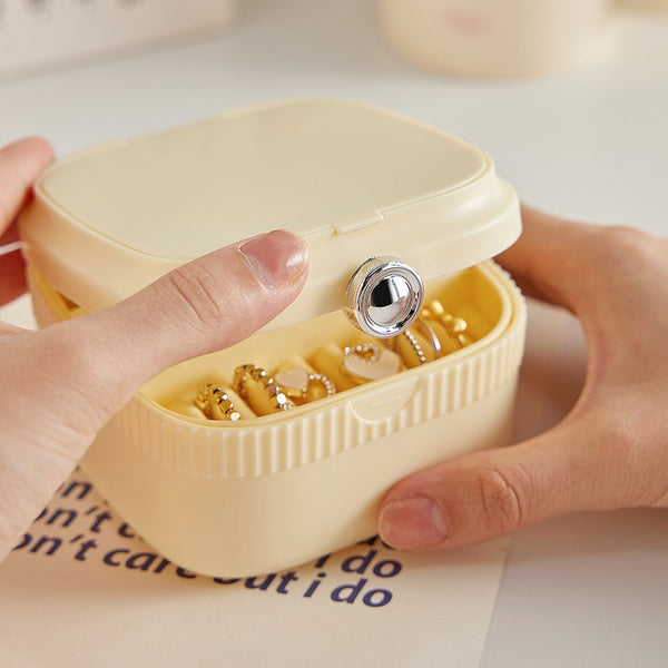 Soft Touch Jewelry Box with Mirror