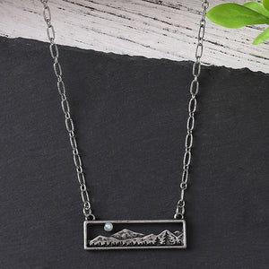 White Moonstone Pendant Necklace