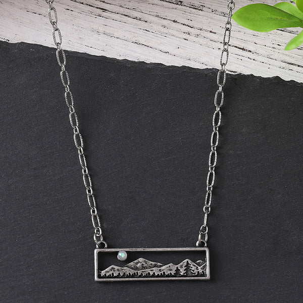 White Moonstone Pendant Necklace