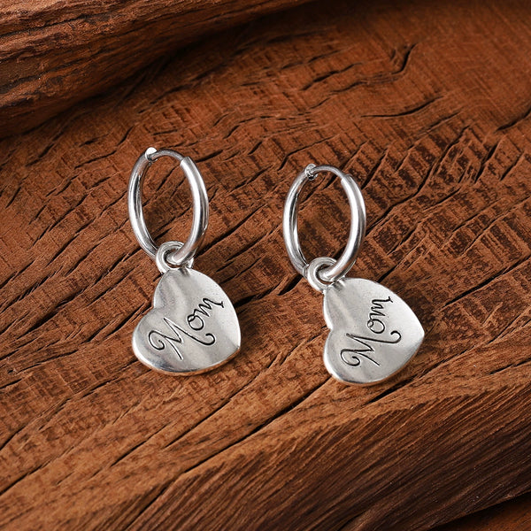 Mother's Day Heart Dangle Earrings