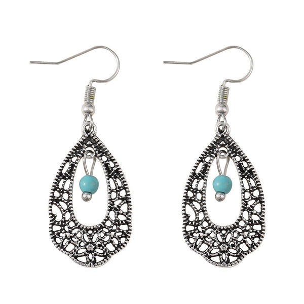 Vintage Irregular Flower Dangle Earrings