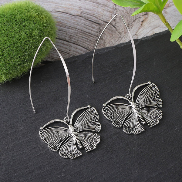 Long Butterfly Minimalist Cool Style Earrings