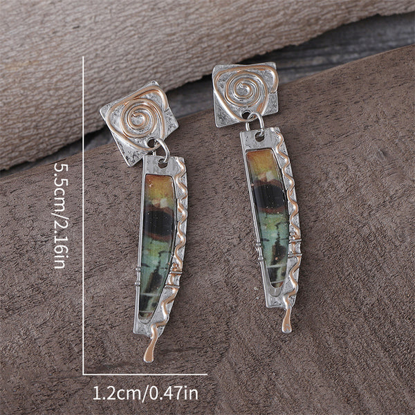 Creative Retro Colorful Alloy Earrings