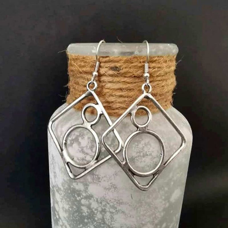 Simple Geometric Square Earrings