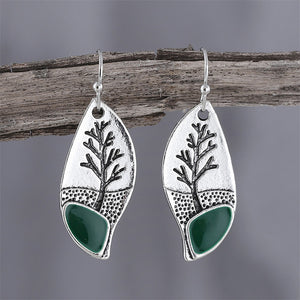 Personalized Tree Pattern Minimalist Style Oil Drop Earrings Earrings