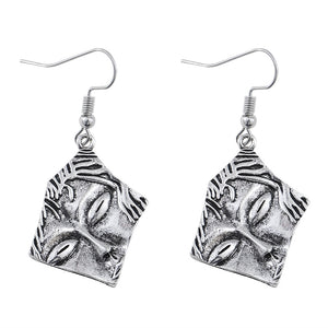 Exaggerated Tribal Human Face Styled Earrings